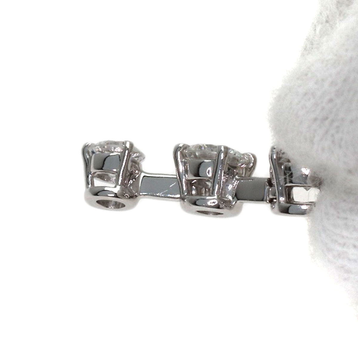MONNICKENDAM Trilogy Diamond Necklace Platinum PT850 Ladies [Used]