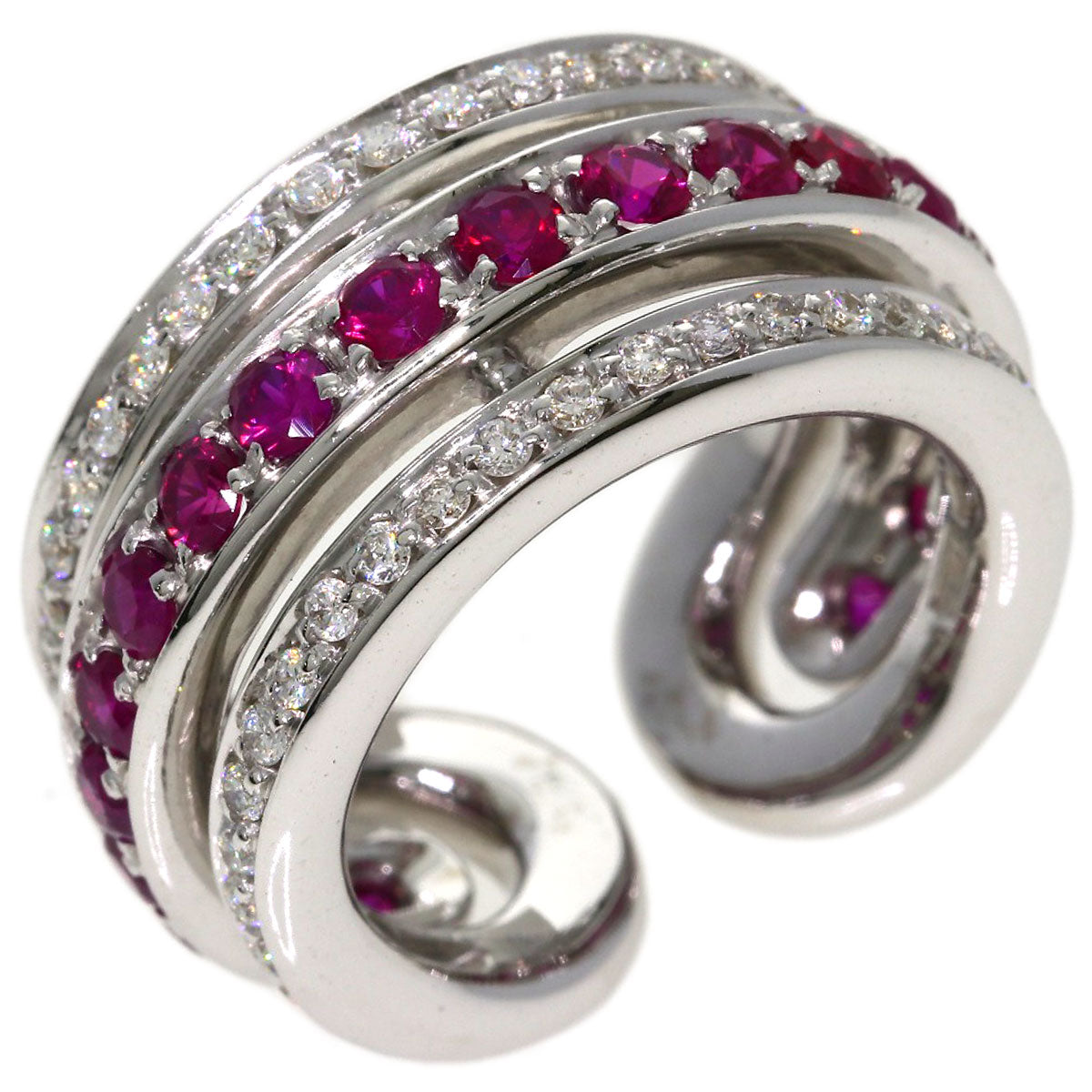 ANTONINI Ruby Diamond Ring K18 White Gold Ladies [Used]