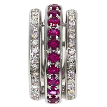 ANTONINI Ruby Diamond Ring K18 White Gold Ladies [Used]