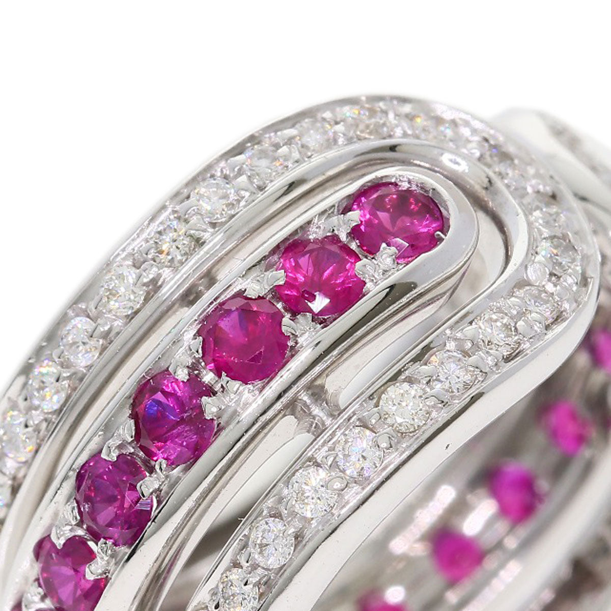 ANTONINI Ruby Diamond Ring K18 White Gold Ladies [Used]