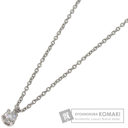 TIFFANY&Co. Solitaire Diamond Necklace Platinum PT950 Ladies [Used]
