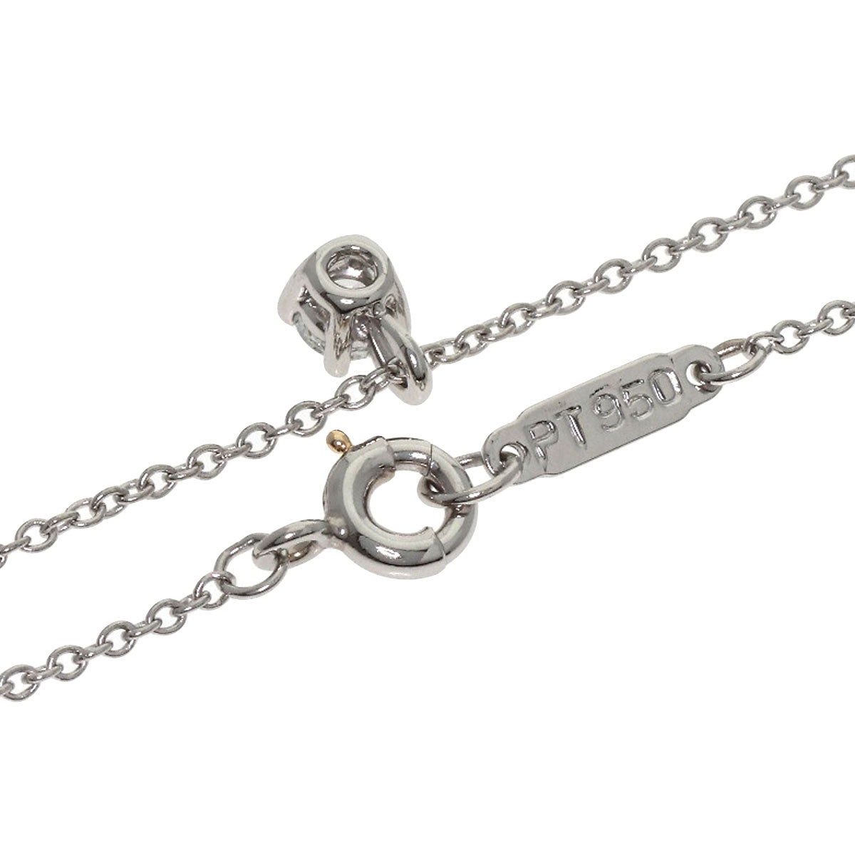 TIFFANY&Co. Solitaire Diamond Necklace Platinum PT950 Ladies [Used]