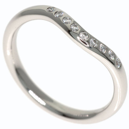 TIFFANY&Co. Curved Band Diamond Ring Platinum PT950 Ladies [Used]