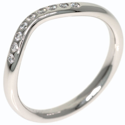 TIFFANY&Co. Curved Band Diamond Ring Platinum PT950 Ladies [Used]