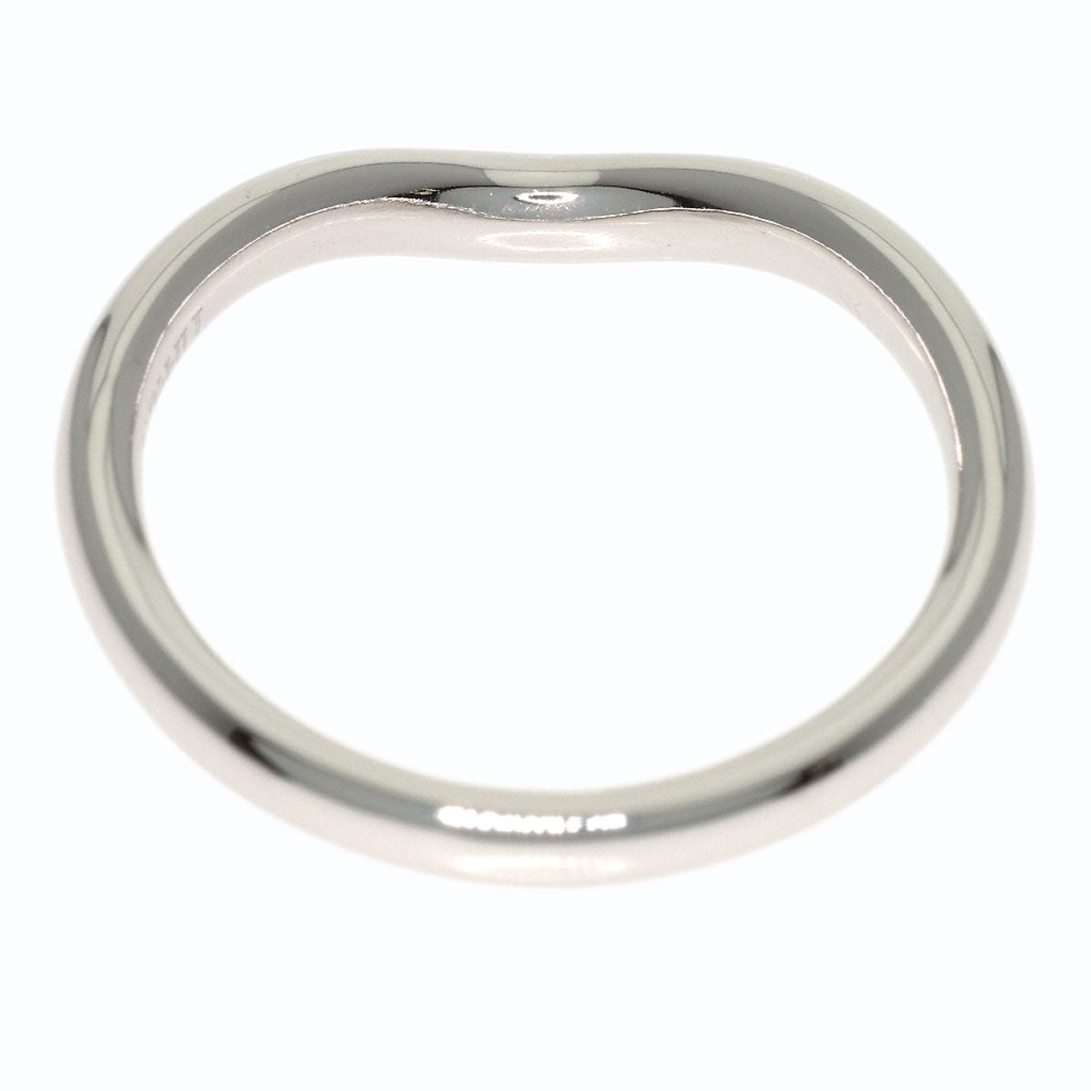 TIFFANY&Co. Curved Band Diamond Ring Platinum PT950 Ladies [Used]