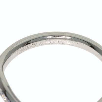 TIFFANY&Co. Curved Band Diamond Ring Platinum PT950 Ladies [Used]