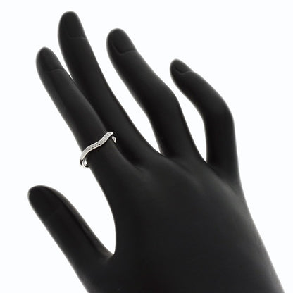TIFFANY&Co. Curved Band Diamond Ring Platinum PT950 Ladies [Used]