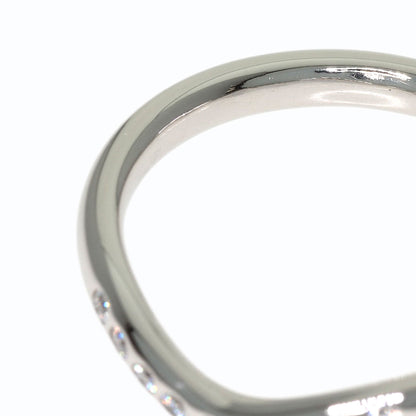 TIFFANY&Co. Curved Band Diamond Ring Platinum PT950 Ladies [Used]