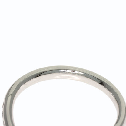 TIFFANY&Co. Curved Band Diamond Ring Platinum PT950 Ladies [Used]