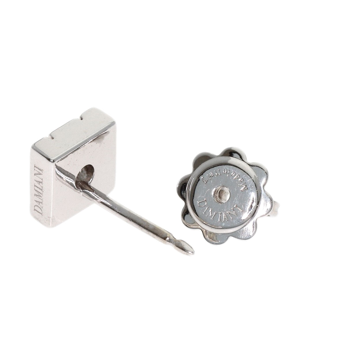 Damiani Belle Epoque Diamond (single earring only) earring K18 White Gold Ladies [Used]