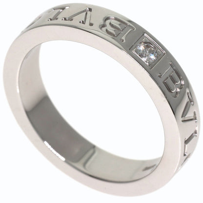BVLGARI Double logo 1P Diamond Ring K18 White Gold Ladies [Used]