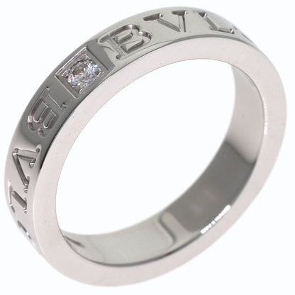 BVLGARI Double logo 1P Diamond Ring K18 White Gold Ladies [Used]