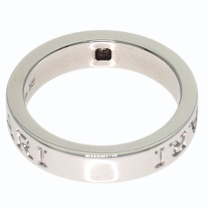 BVLGARI Double logo 1P Diamond Ring K18 White Gold Ladies [Used]
