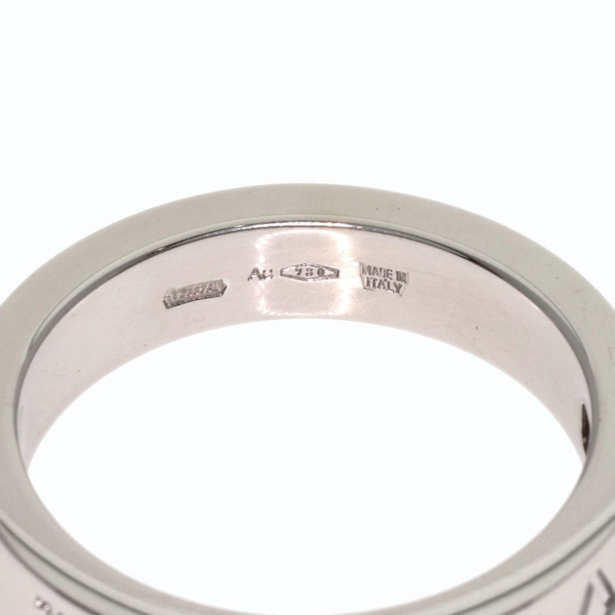 BVLGARI Double logo 1P Diamond Ring K18 White Gold Ladies [Used]