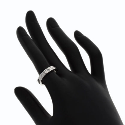 BVLGARI Double logo 1P Diamond Ring K18 White Gold Ladies [Used]