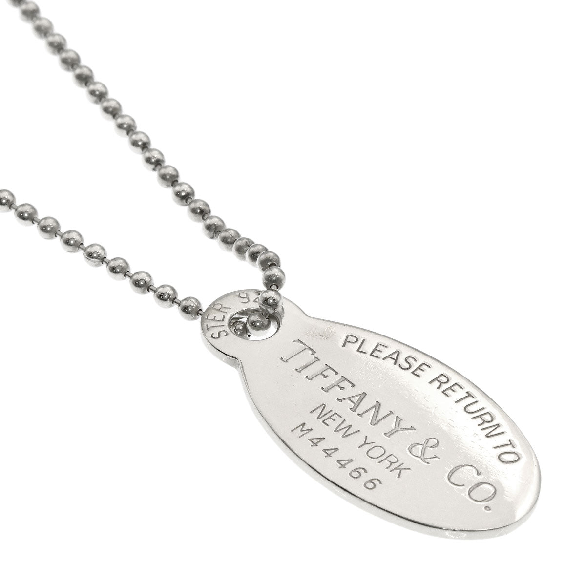TIFFANY&Co. Return to oval tag Necklace Silver Ladies [Used]