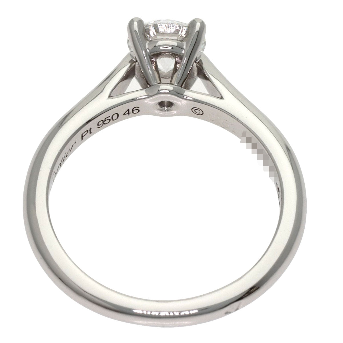 CARTIER Solitaire 1P Diamond #46 Ring Platinum PT950 Ladies [Used]