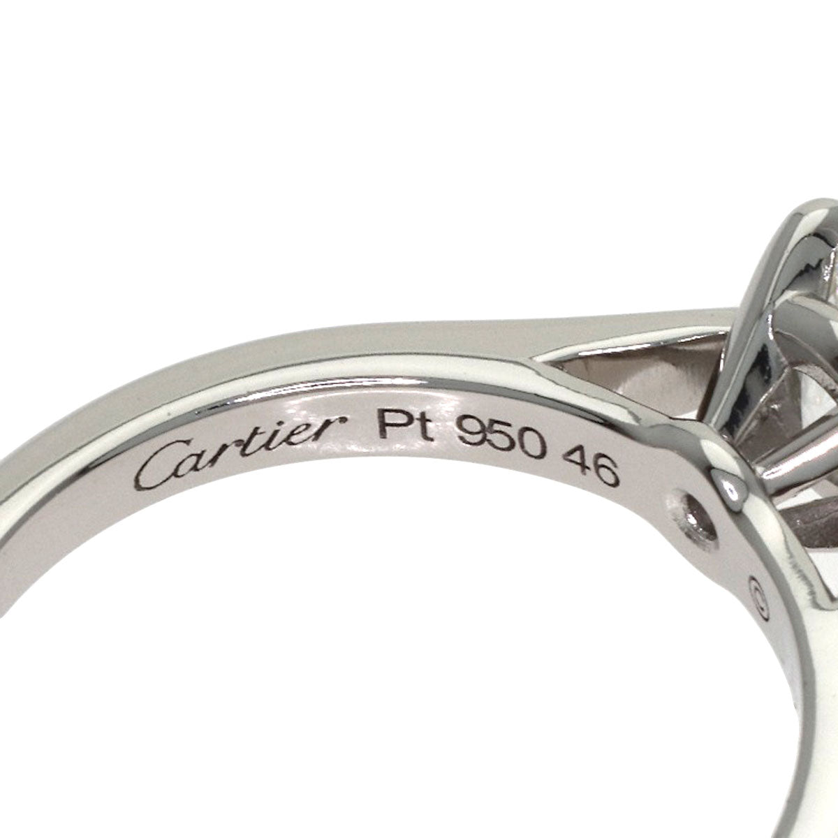CARTIER Solitaire 1P Diamond #46 Ring Platinum PT950 Ladies [Used]