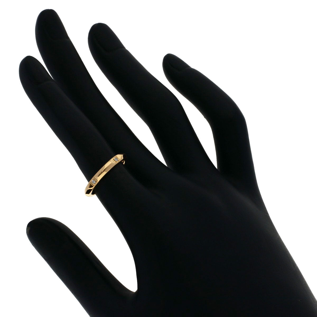 TIFFANY&Co. True Band Ring Diamond Ring K18 Pink Gold Ladies [Used]