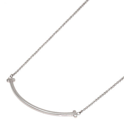 TIFFANY&Co. T smile small Necklace K18 White Gold Ladies [Used]