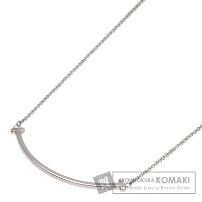 TIFFANY&Co. T smile small Necklace K18 White Gold Ladies [Used]