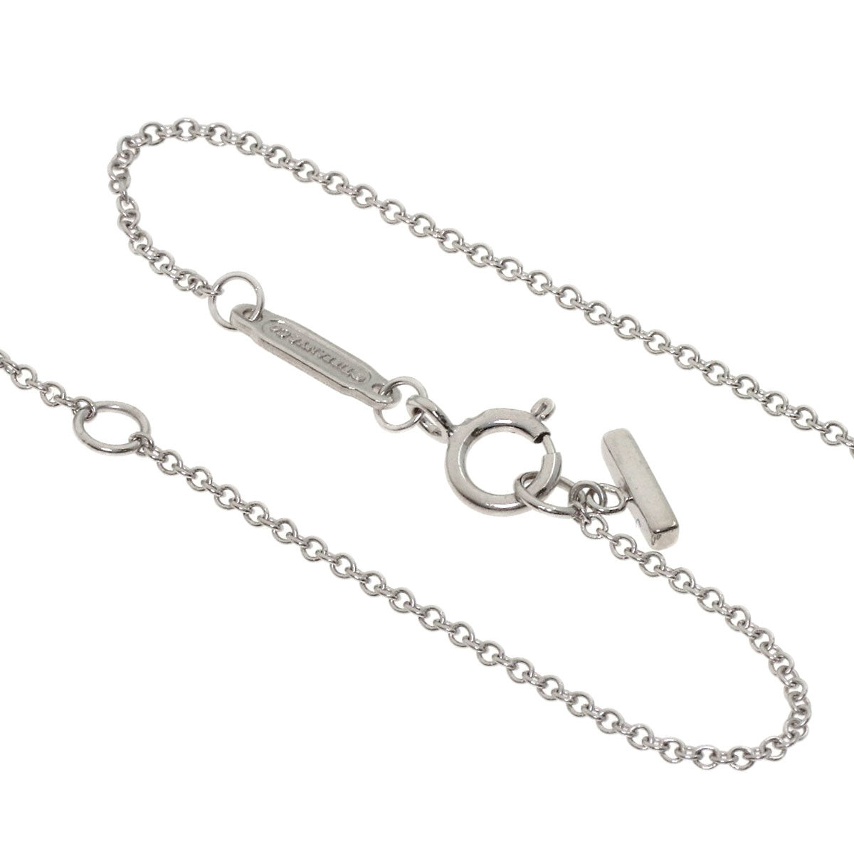 TIFFANY&Co. T smile small Necklace K18 White Gold Ladies [Used]