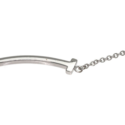 TIFFANY&Co. T smile small Necklace K18 White Gold Ladies [Used]