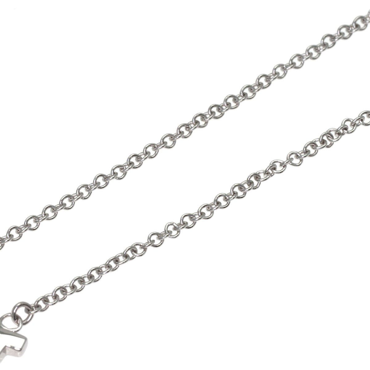 TIFFANY&Co. T smile small Necklace K18 White Gold Ladies [Used]