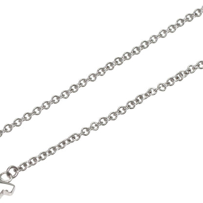 TIFFANY&Co. T smile small Necklace K18 White Gold Ladies [Used]