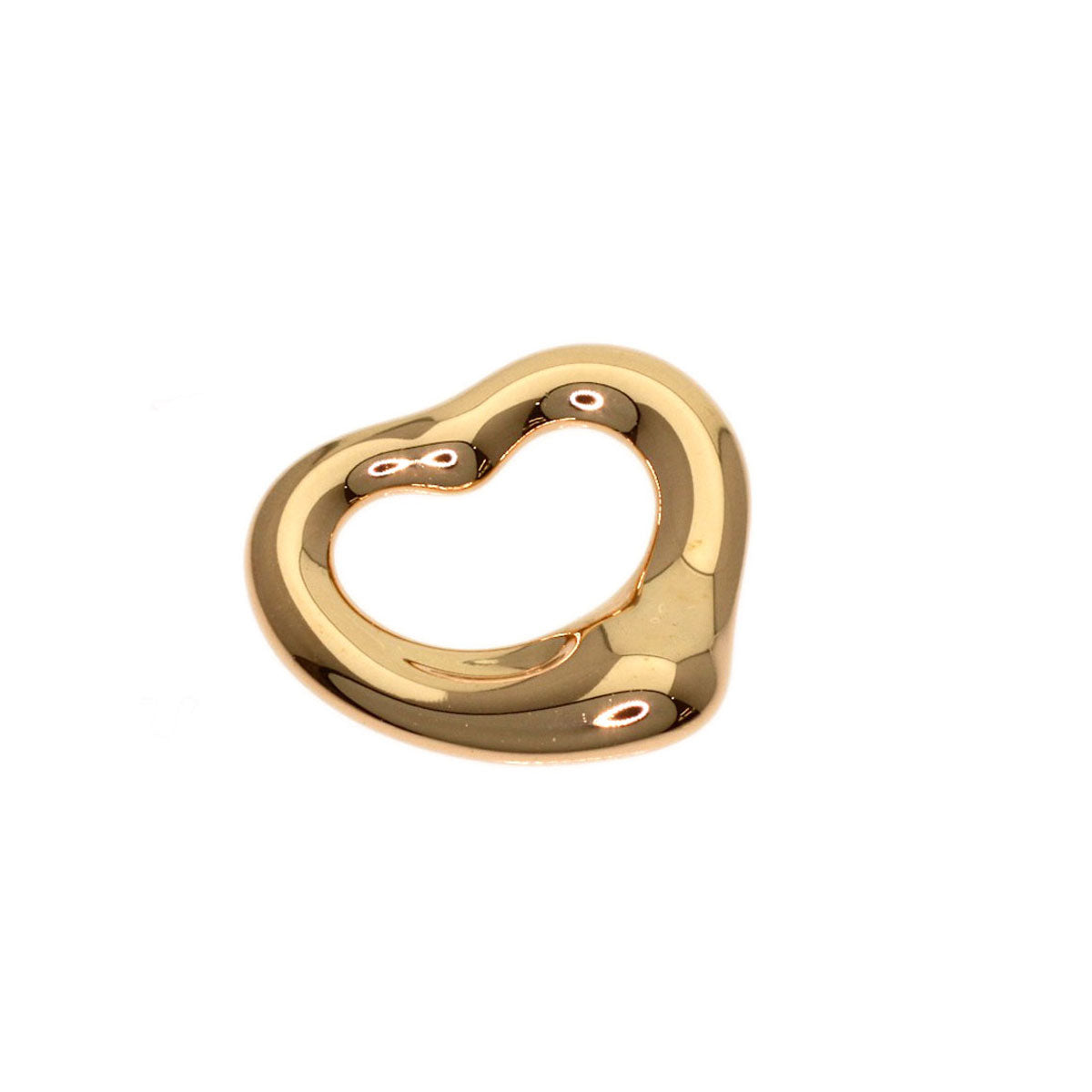 TIFFANY&Co. Open heart Pendant top K18 Pink Gold Ladies [Used]