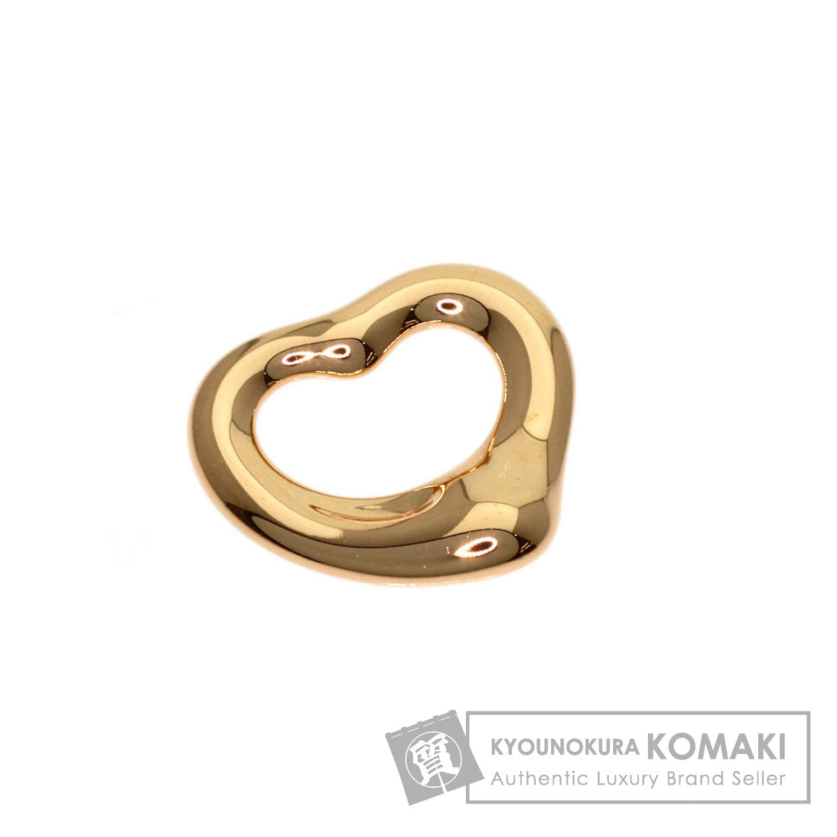 TIFFANY&Co. Open heart Pendant top K18 Pink Gold Ladies [Used]