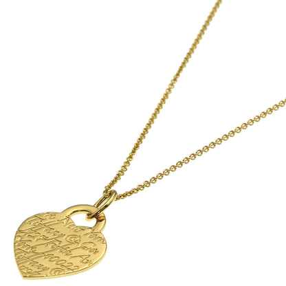 TIFFANY&Co. Notes Heart Necklace K18 Yellow Gold Ladies [Used]