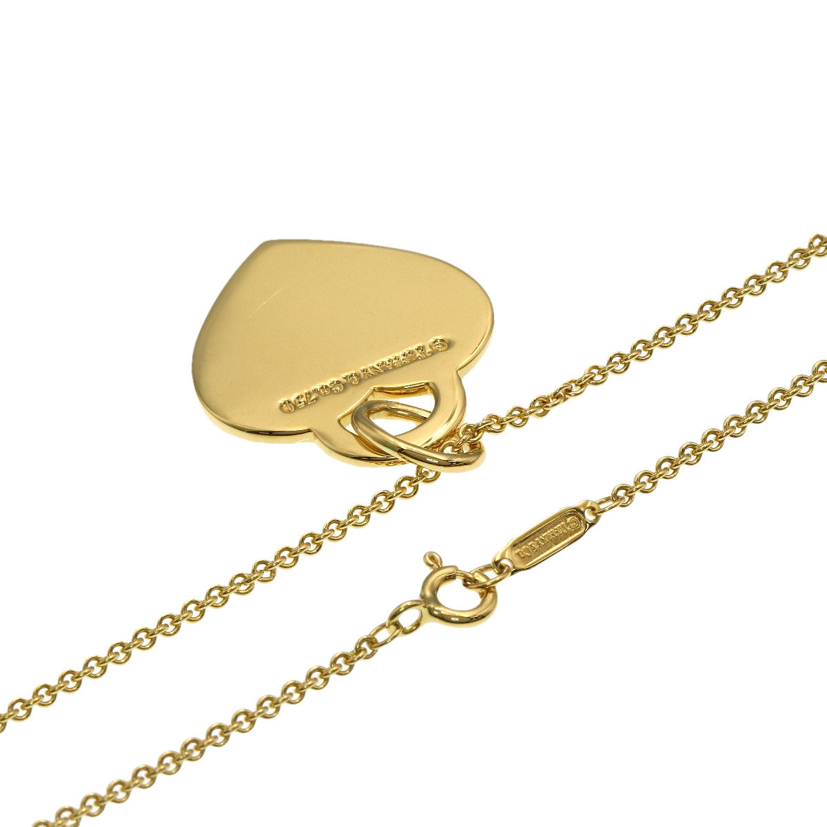 TIFFANY&Co. Notes Heart Necklace K18 Yellow Gold Ladies [Used]