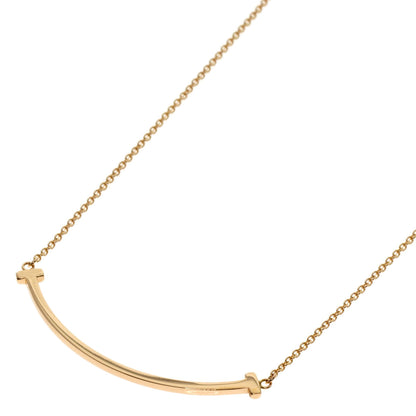 TIFFANY&Co. T smile small Necklace K18 Pink Gold Ladies [Used]