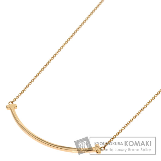 TIFFANY&Co. T smile small Necklace K18 Pink Gold Ladies [Used]