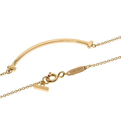 TIFFANY&Co. T smile small Necklace K18 Pink Gold Ladies [Used]