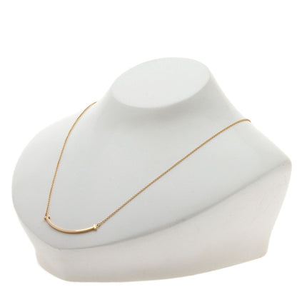 TIFFANY&Co. T smile small Necklace K18 Pink Gold Ladies [Used]