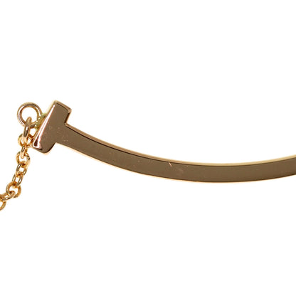 TIFFANY&Co. T smile small Necklace K18 Pink Gold Ladies [Used]