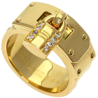 HERMES Cadena Diamond #48 Ring K18 Yellow Gold Ladies [Used]