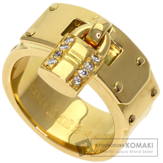 HERMES Cadena Diamond #48 Ring K18 Yellow Gold Ladies [Used]
