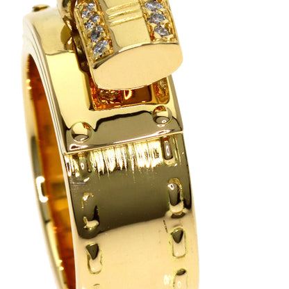 HERMES Cadena Diamond #48 Ring K18 Yellow Gold Ladies [Used]