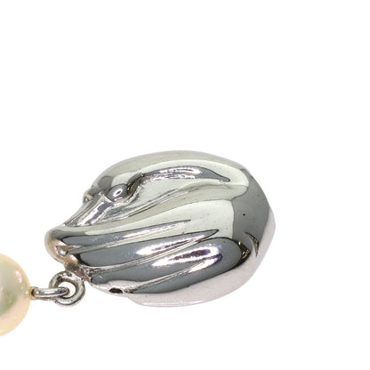 TASAKI Pearl Pearl Swan Hardware Necklace Silver Ladies [Used]