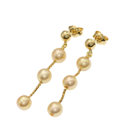 TASAKI Station Drop Pearl Pearl earring K18 Yellow Gold Ladies [Used]