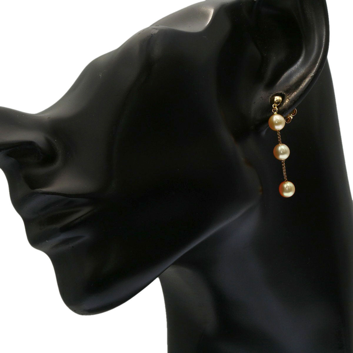 TASAKI Station Drop Pearl Pearl earring K18 Yellow Gold Ladies [Used]