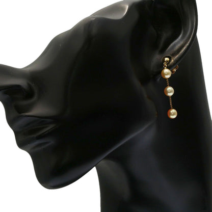 TASAKI Station Drop Pearl Pearl earring K18 Yellow Gold Ladies [Used]