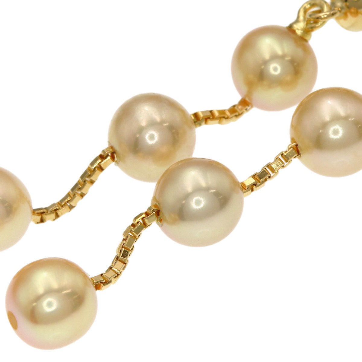 TASAKI Station Drop Pearl Pearl earring K18 Yellow Gold Ladies [Used]