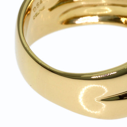 CELINE Logo Cross Diamond Ring K18 Yellow Gold Ladies [Used]
