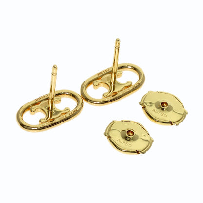 CELINE Maillon Triomphe Studs earring K18 Yellow Gold Ladies [Used]