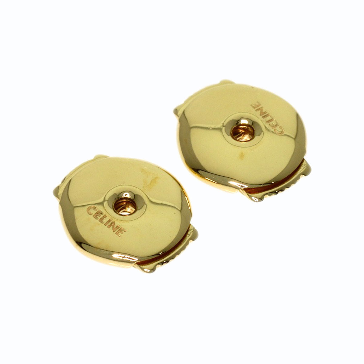 CELINE Maillon Triomphe Studs earring K18 Yellow Gold Ladies [Used]