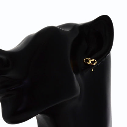 CELINE Maillon Triomphe Studs earring K18 Yellow Gold Ladies [Used]
